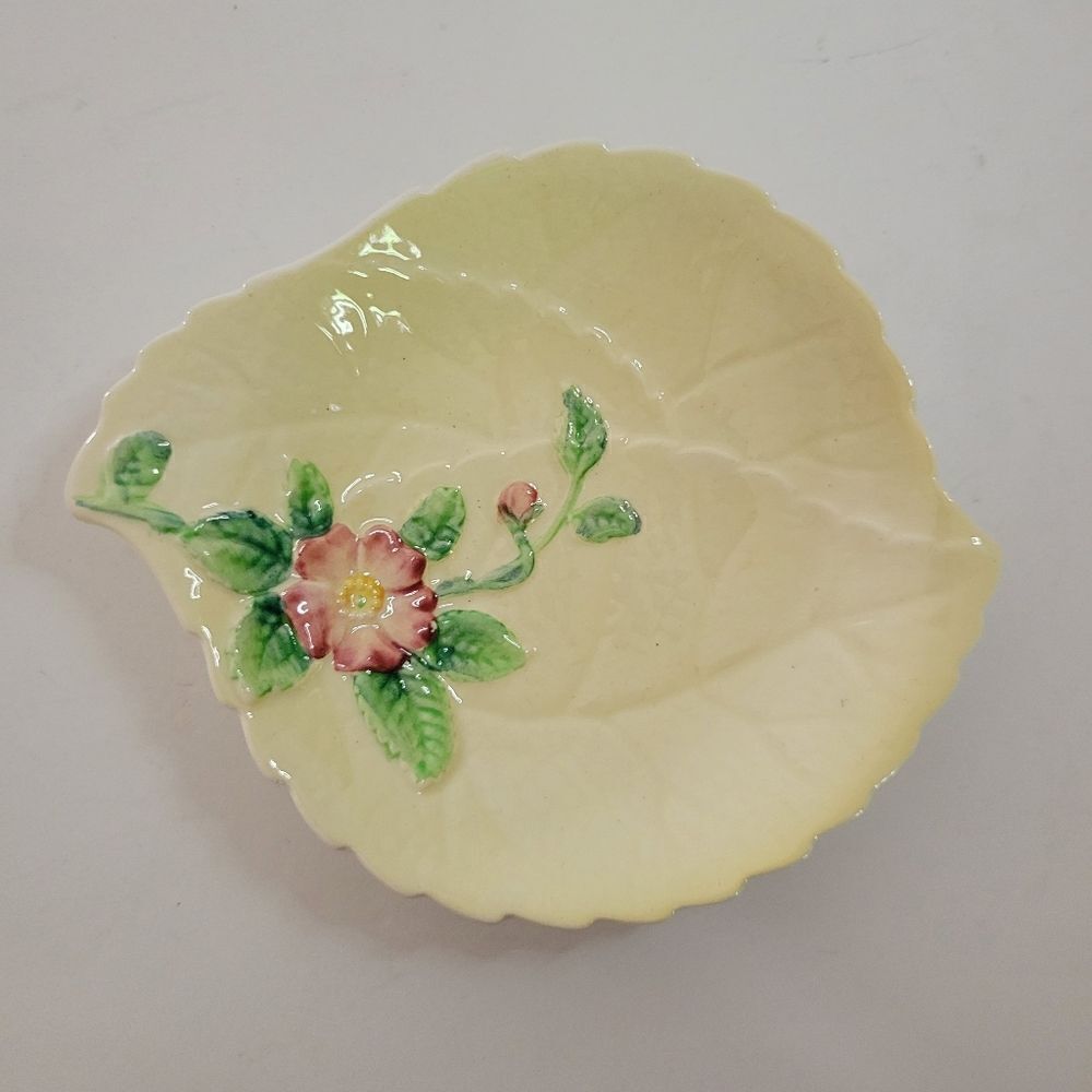 Carlton Ware Handpainted Vintage Wild Rose Preserve Dish